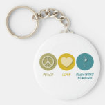 Peace Love Registered Nursing Key Chain