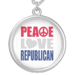 Peace Love Republican Custom Necklace