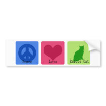 Peace Love Rescue Cat Bumper Sticker