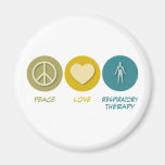 Peace Love Respiratory Therapy Fridge Magnet