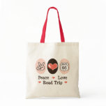 Peace Love Road Trip Route 66 Tote Bag