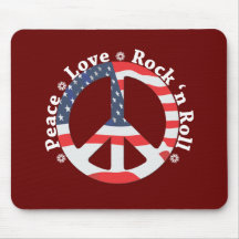 Peace, Love, Rock n Roll Mouse Pads