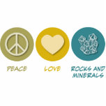 Peace Love Rocks and Minerals photo sculptures
