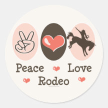 Peace Love Rodeo Stickers