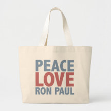 Peace Love Ron Paul Tote Bag