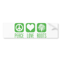 PEACE LOVE ROOTS BUMPER STICKER