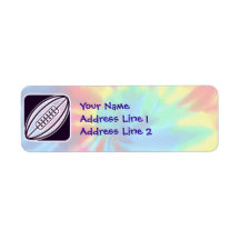 Peace, Love,  Rugby Football Return Address Label