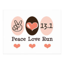 Peace Love Run 13.1 Postcard