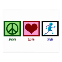 Peace Love Run Post Cards