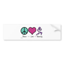 Peace Love Running Bumper Stickers