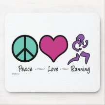 Peace Love Running Mouse Mat