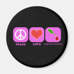 Peace Love Saint Kitts And Nevis Refrigerator Magnet