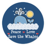 Peace Love Save The Whales Stickers
