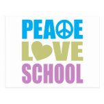 Peace Love School Post Card