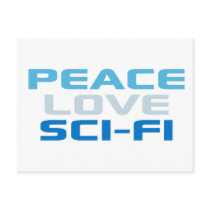 Peace Love Sci-Fi Post Card