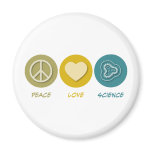 Peace Love Science magnets