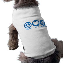 Peace Love Scotland Dog T-shirt