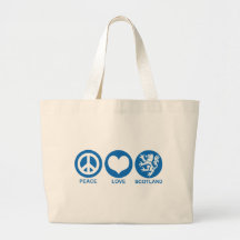 Peace Love Scotland Tote Bag