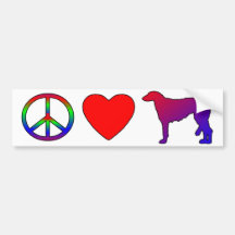 Peace Love Scottish Deerhounds Bumper Sticker