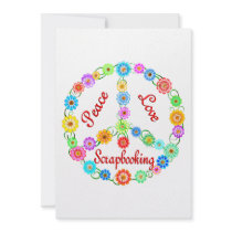 Peace Love Scrapbooking Invites