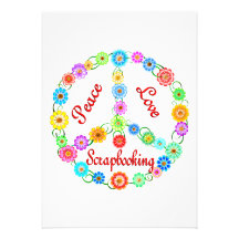Peace Love Scrapbooking Invites