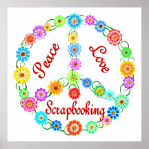 Peace Love Scrapbooking Print