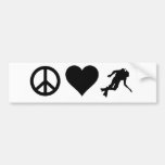Peace Love Scuba Diving Bumper Sticker