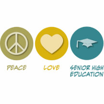 Peace Love Senior High Education Photo Cutouts