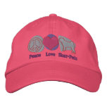 Peace Love Shar-Peis Embroidered Hat (Pink)