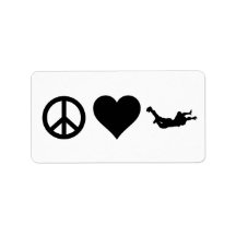 Peace Love Skydiving Address Label