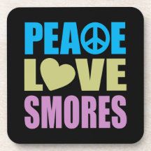 Peace Love Smores Beverage Coasters