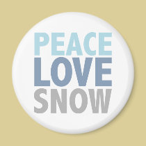 Peace Love Snow Tees Gifts magnets