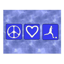 Peace Love Soccer Postcards