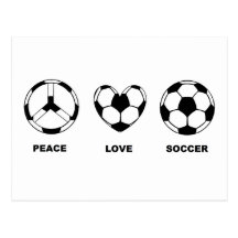 Peace Love Soccer Postcards