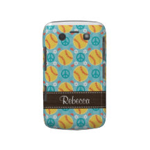 Peace Love Softball Blackberry Bold Case Cover