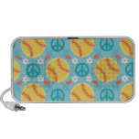 Peace Love Softball Doodle Speakers