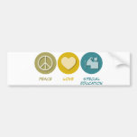 Peace Love Special Education Bumper Sticker
