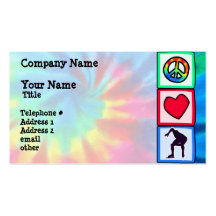 Peace, Love, Speed Skating Business Card