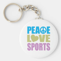 Peace Love Sports Keychain