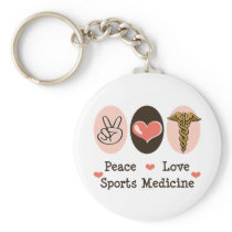 Peace Love Sports Medicine Keychain