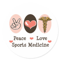 Peace Love Sports Medicine Stickers