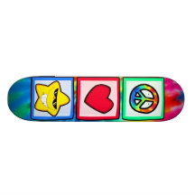 Peace, Love, Stars Skateboard Deck