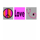 peace love stethoscope t-shirts