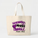 PEACE LOVE STOP Animal Abuse Bags