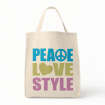 Peace Love Style Tote Bag