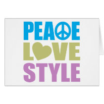 Peace Love Style Greeting Cards