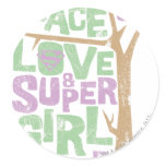Peace Love & Supergirl Power stickers
