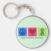 Peace Love Support Key Chain