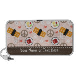 Peace Love Sushi Doodle Speakers Personalized