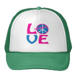 Peace, Love, Swimming Girls Hat